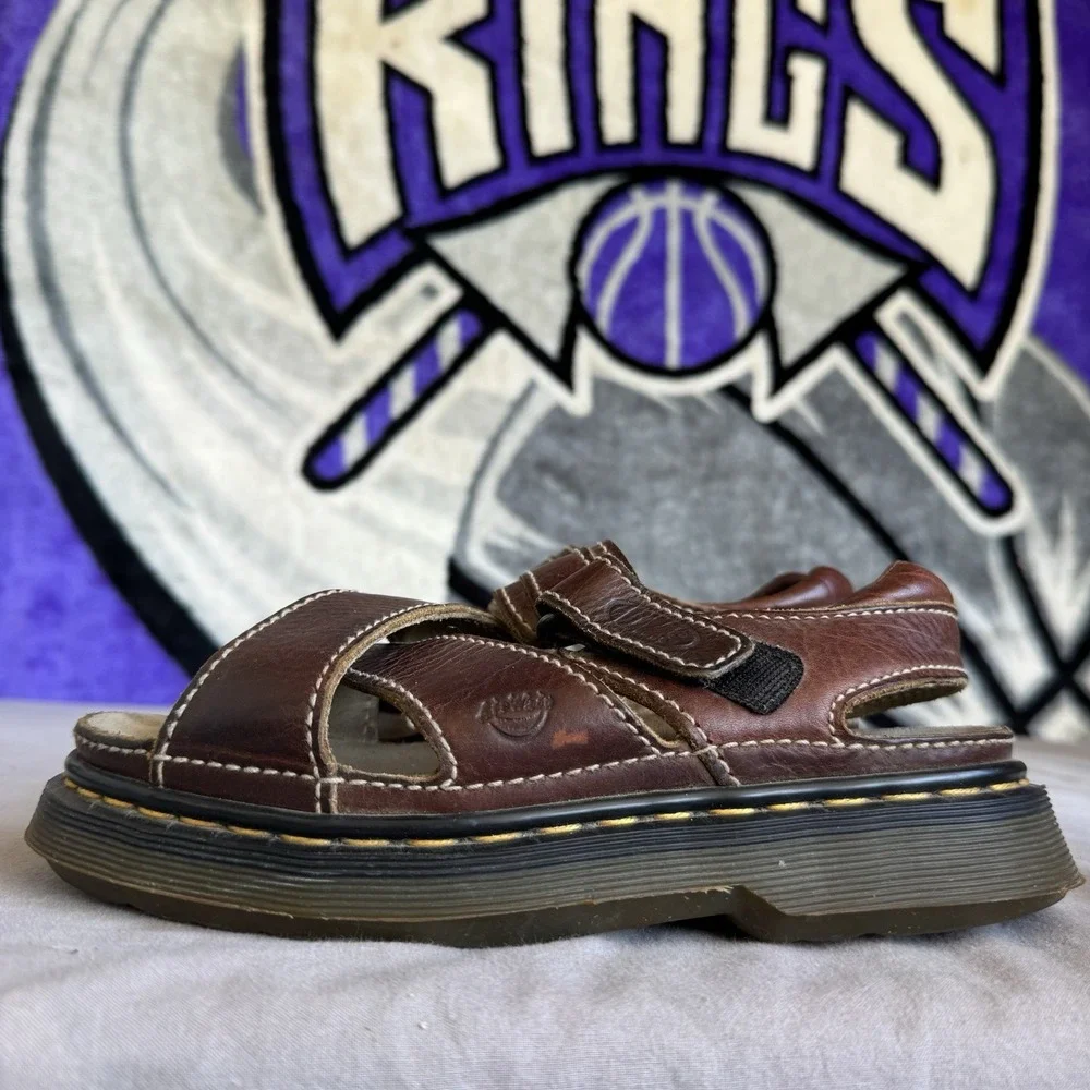 Size 7 - Dr. Martens Sandals 9076 Mens Fisherman Chunky Vintage Brown Leather